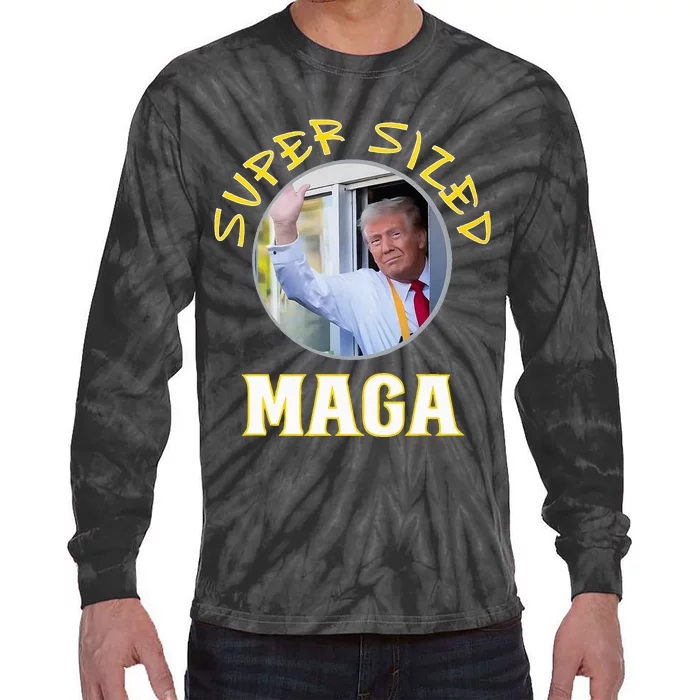 Mac Daddy Trump Vance 2024 Makes French Fries Tie-Dye Long Sleeve Shirt