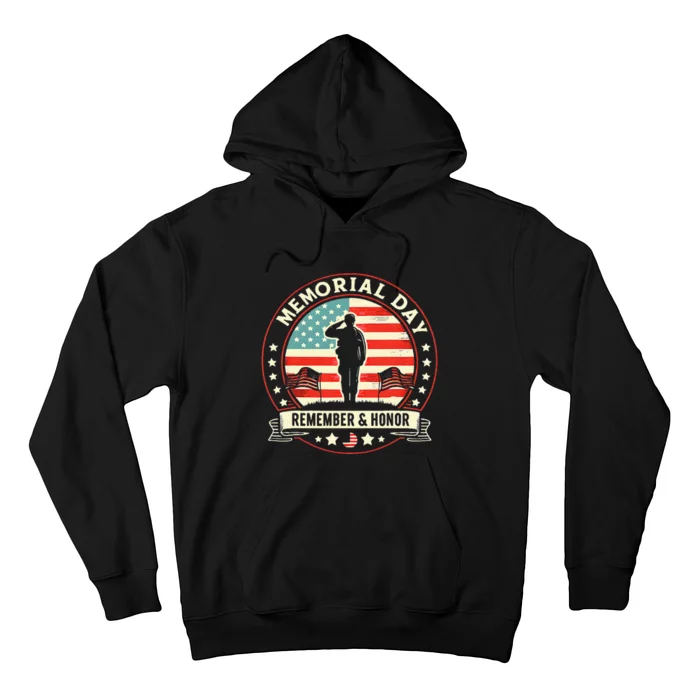 Memorial Day Usa Flag Remember Honor Patriot Hoodie