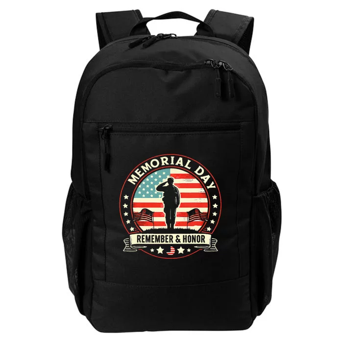 Memorial Day Usa Flag Remember Honor Patriot Daily Commute Backpack