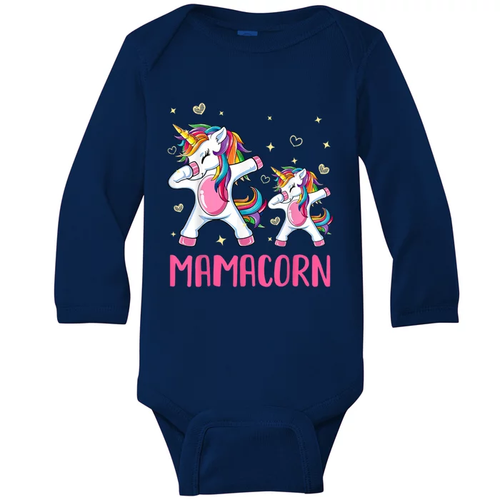 Mothers Day Unicorn Mom Mamacorn Gift Ladies Funny Gift Baby Long Sleeve Bodysuit