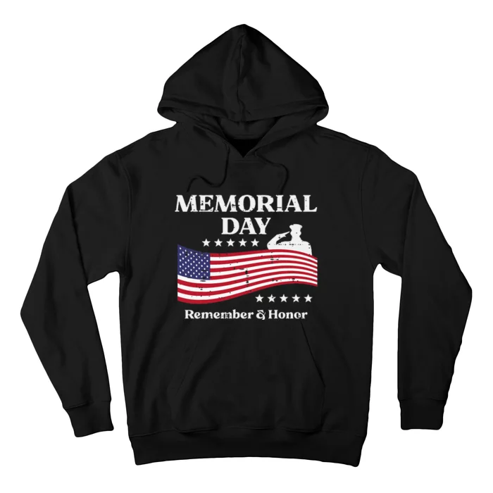 Memorial Day Usa Flag Remember Honor Patriot Hoodie