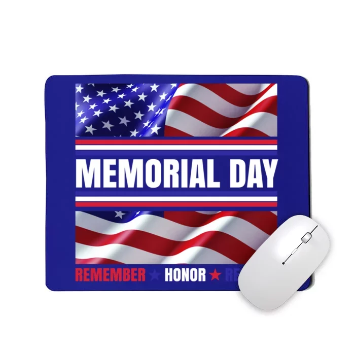 Memorial Day United States Flag Remember Honor Respect Funny Gift Mousepad