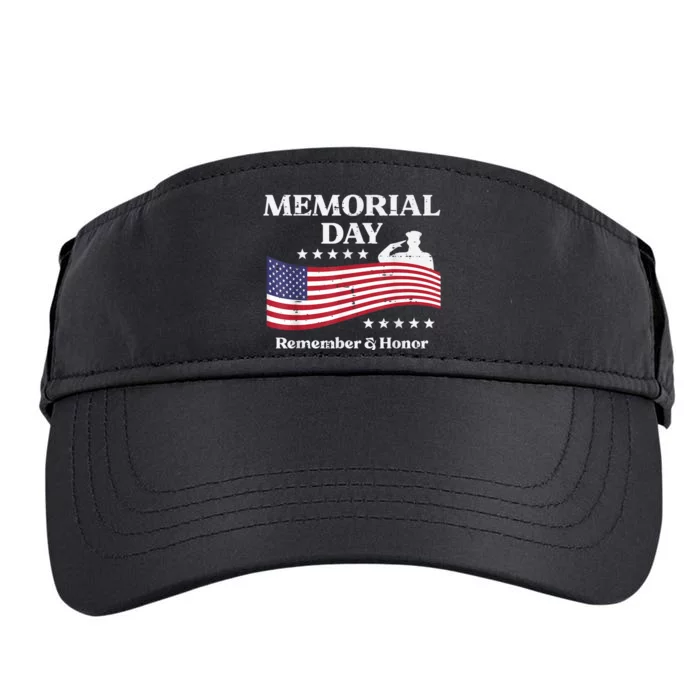 Memorial Day Usa Flag Remember Honor Patriot Adult Drive Performance Visor