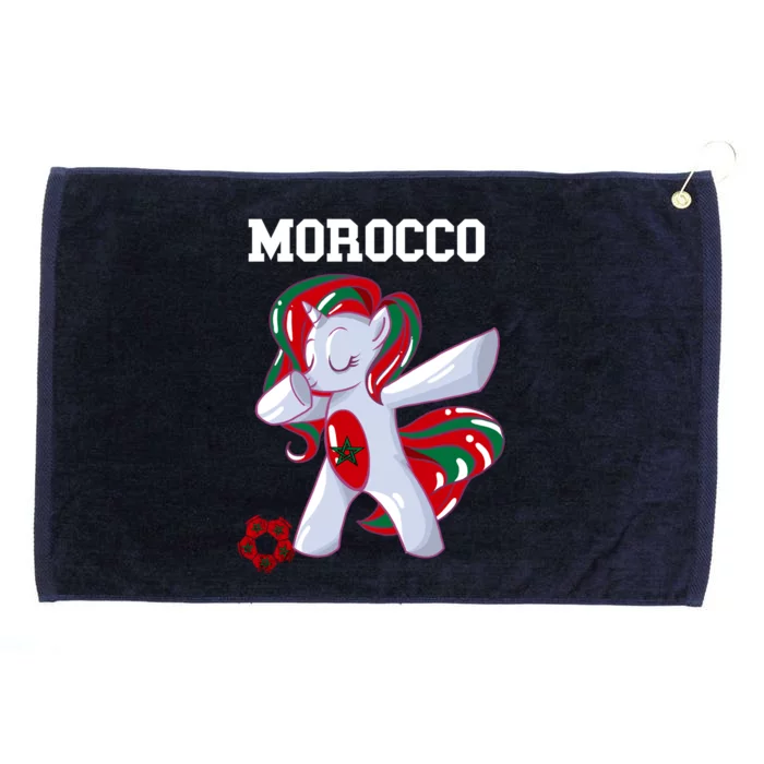 Morocco Dabbing Unicorn Moroccan Pride Moroccan Soccer Cool Gift Grommeted Golf Towel