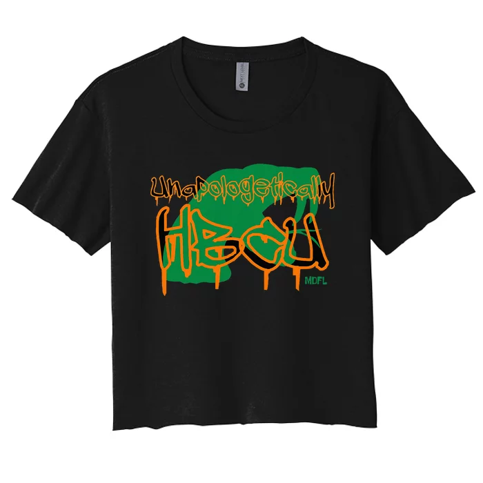 Mdfl Designs Unapologetically Hbcu Famu Women's Crop Top Tee