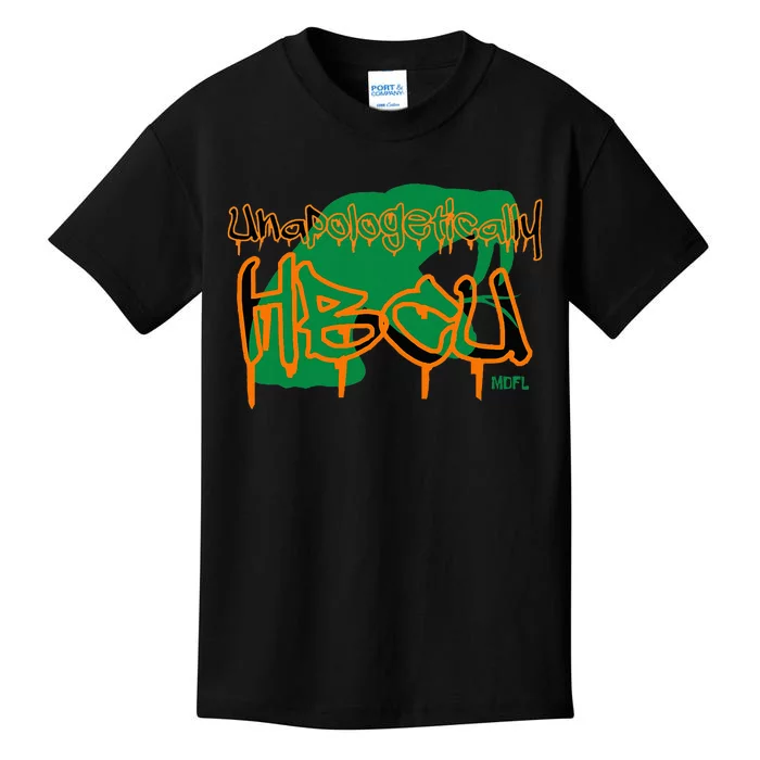 Mdfl Designs Unapologetically Hbcu Famu Kids T-Shirt