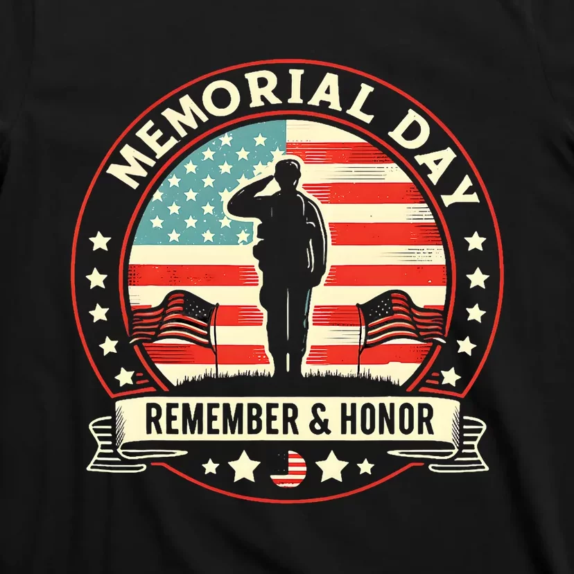 Memorial Day Usa Flag Remember Honor Patriot T-Shirt