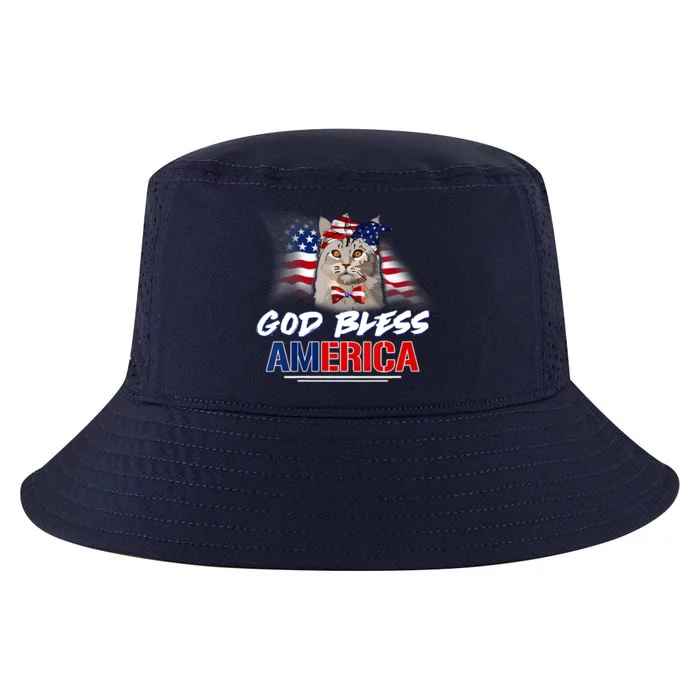 Memorial Day Veterans Day 4th Of July Patriotic Usa Cat Gift Cool Comfort Performance Bucket Hat