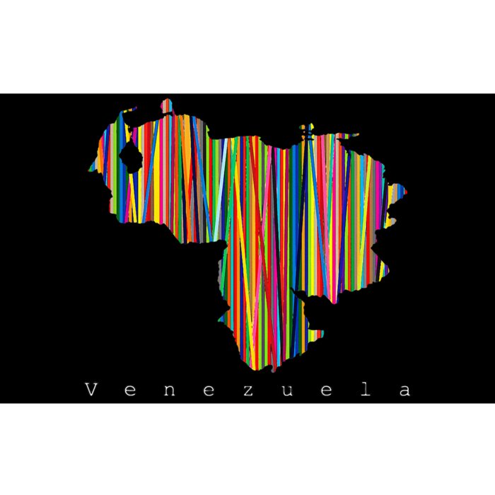 Mapa De Venezuela Multicolor Franela Bumper Sticker