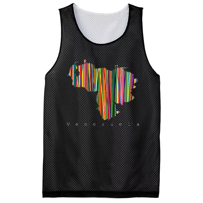 Mapa De Venezuela Multicolor Franela Mesh Reversible Basketball Jersey Tank