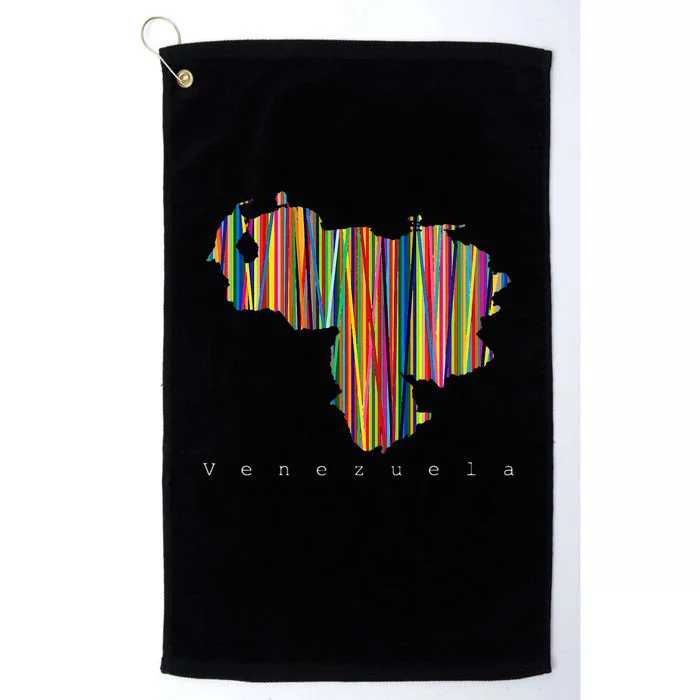 Mapa De Venezuela Multicolor Franela Platinum Collection Golf Towel