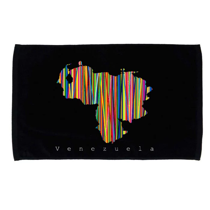 Mapa De Venezuela Multicolor Franela Microfiber Hand Towel