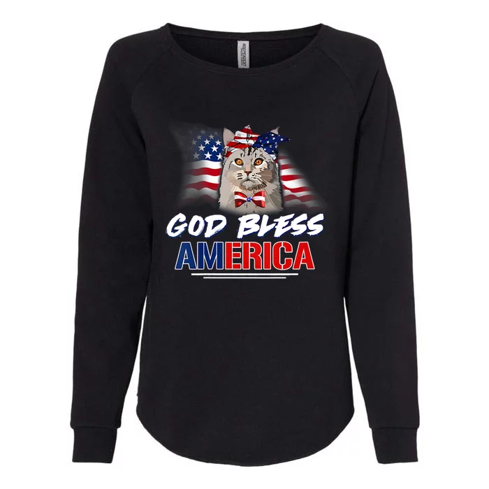 Memorial Day Veterans Day 4th Of July Patriotic Usa Cat Meaningful Gift Womens California Wash Sweatshirt