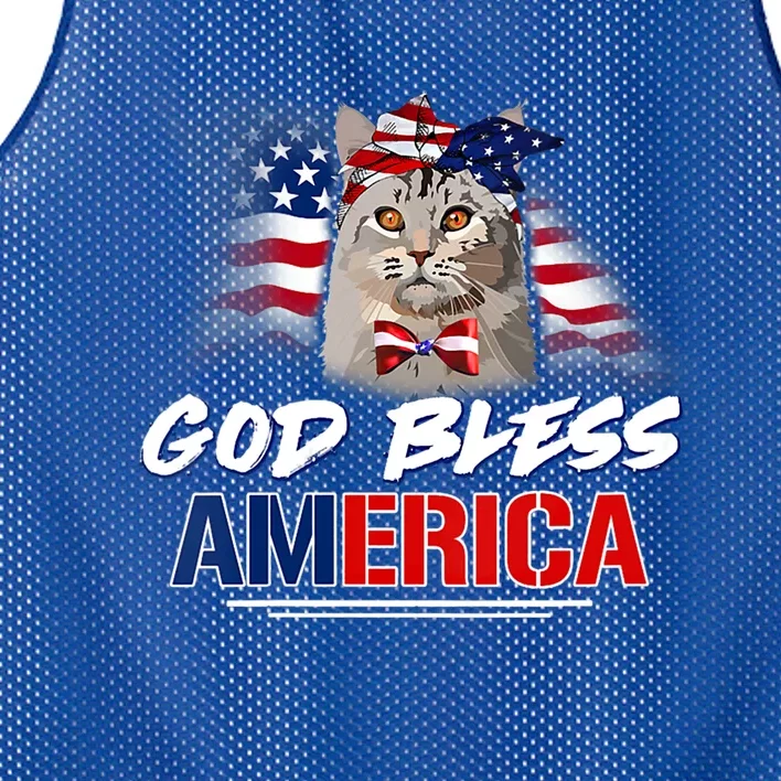 Memorial Day Veterans Day 4th Of July Patriotic Usa Cat Meaningful Gift Mesh Reversible Basketball Jersey Tank