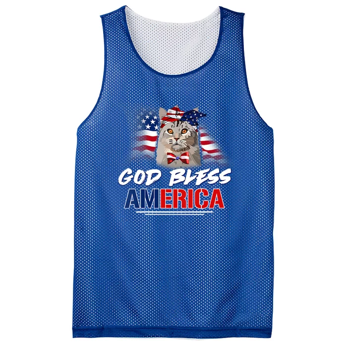 Memorial Day Veterans Day 4th Of July Patriotic Usa Cat Meaningful Gift Mesh Reversible Basketball Jersey Tank