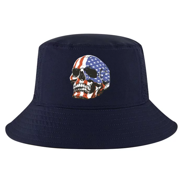 Memorial Day Veterans Day 4th Of July Patriotic Usa Skull Gift Cool Comfort Performance Bucket Hat