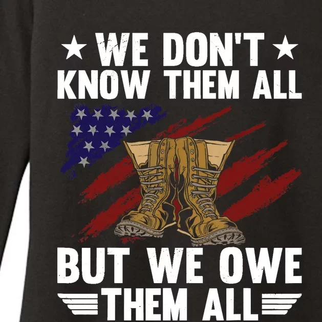 Memorial Day We Owe Them All Patriotic Veteran Womens CVC Long Sleeve Shirt