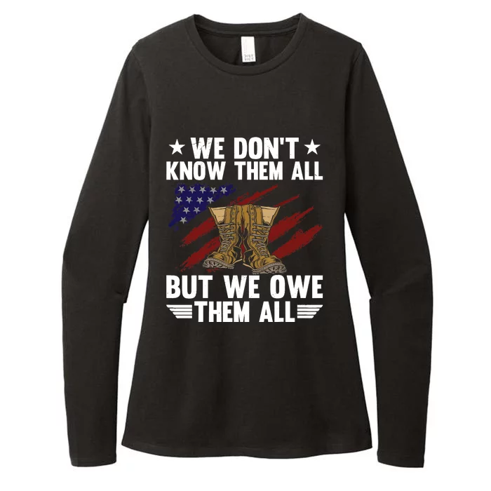 Memorial Day We Owe Them All Patriotic Veteran Womens CVC Long Sleeve Shirt