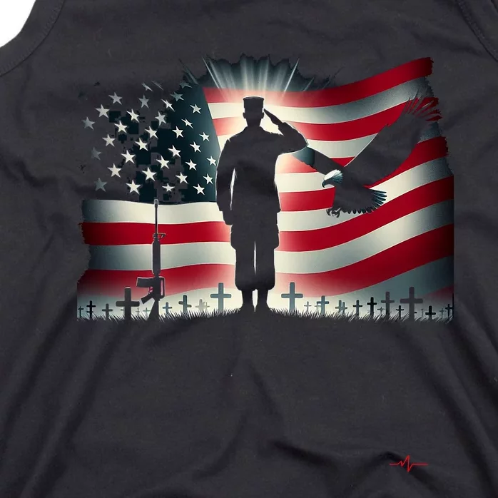 Memorial Day We Will Never Forget Remember The Fallen Flag Tank Top