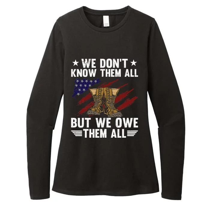 Memorial Day We Owe Them All Patriotic Veteran Womens CVC Long Sleeve Shirt