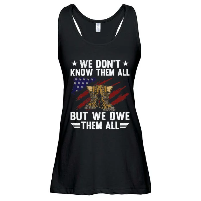 Memorial Day We Owe Them All Patriotic Veteran Ladies Essential Flowy Tank