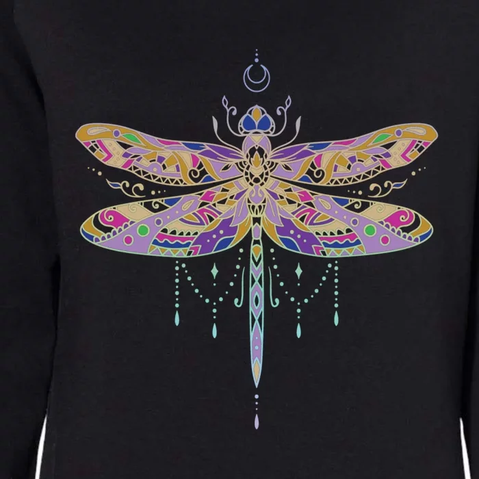 Mandala Design With Dragonfly For Gardener Yoga Instructor Gift Womens California Wash Sweatshirt