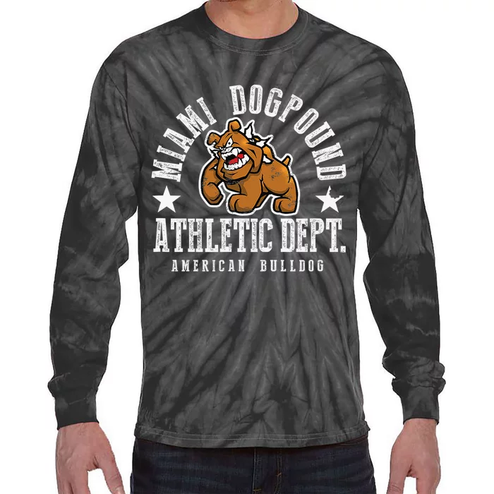 MIAMI Dogpound Workout Excercise Lover Dog Owner Tie-Dye Long Sleeve Shirt