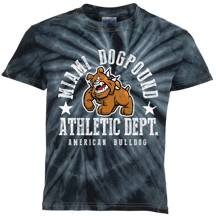 MIAMI Dogpound Workout Excercise Lover Dog Owner Kids Tie-Dye T-Shirt