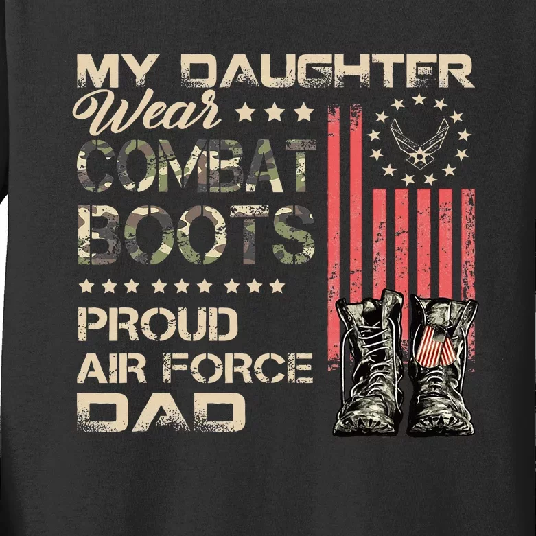 My Daughter Wear Combat Boots Proud Dad Of Veteran Kids Long Sleeve Shirt