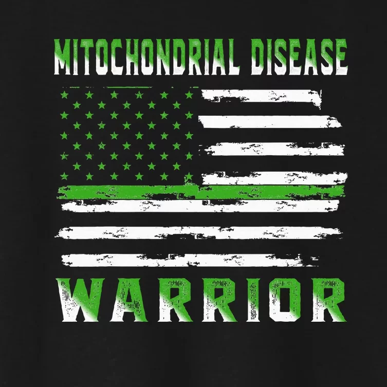 Mitochondrial Disease Warrior USA Flag United States Flag Women's Crop Top Tee