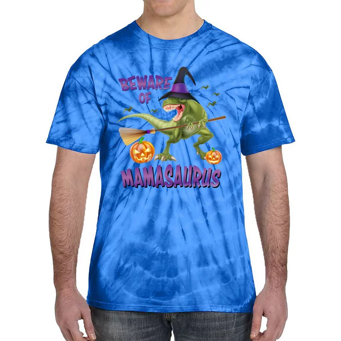 Mamasaurus Dinosaur Witch T Rex For Moms Halloween Party Gift Tie-Dye T-Shirt