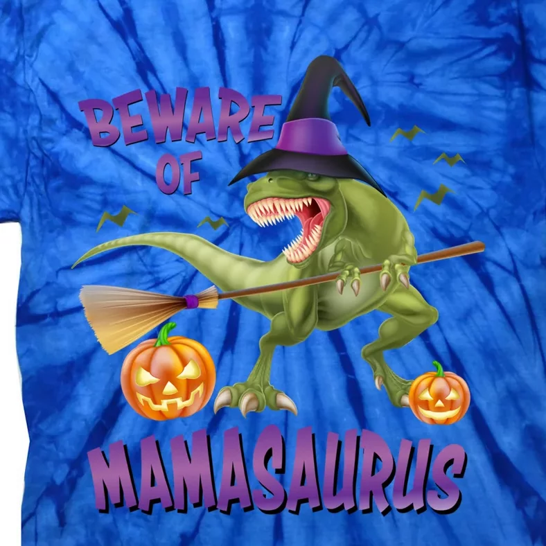 Mamasaurus Dinosaur Witch T Rex For Moms Halloween Party Gift Tie-Dye T-Shirt