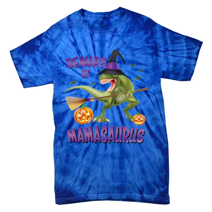 Mamasaurus Dinosaur Witch T Rex For Moms Halloween Party Gift Tie-Dye T-Shirt