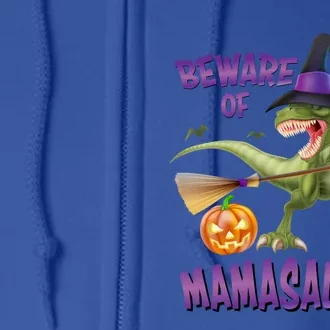 Mamasaurus Dinosaur Witch T Rex For Moms Halloween Party Gift Full Zip Hoodie