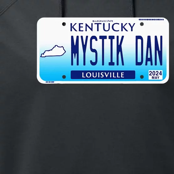 Mystik Dan Winner 2024 Betting License Plate Horse Racing Performance Fleece Hoodie