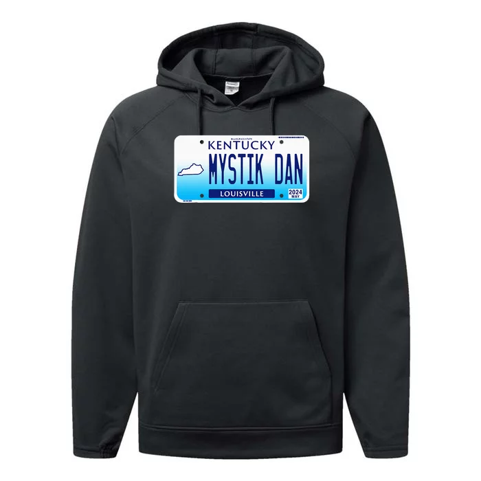 Mystik Dan Winner 2024 Betting License Plate Horse Racing Performance Fleece Hoodie