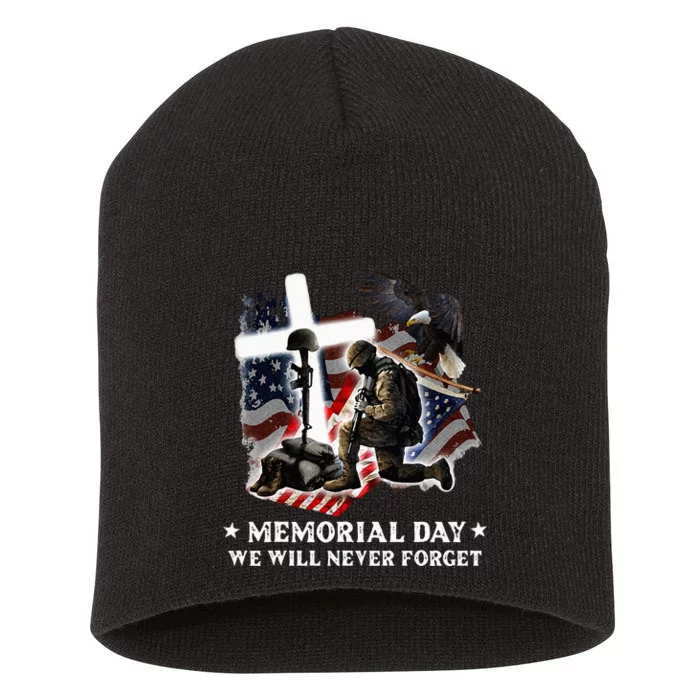 Memorial Day We Will Never Forget Veteran Day For Men Short Acrylic Beanie