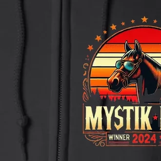 Mystik Dan Winner 2024 Funny Retro Full Zip Hoodie