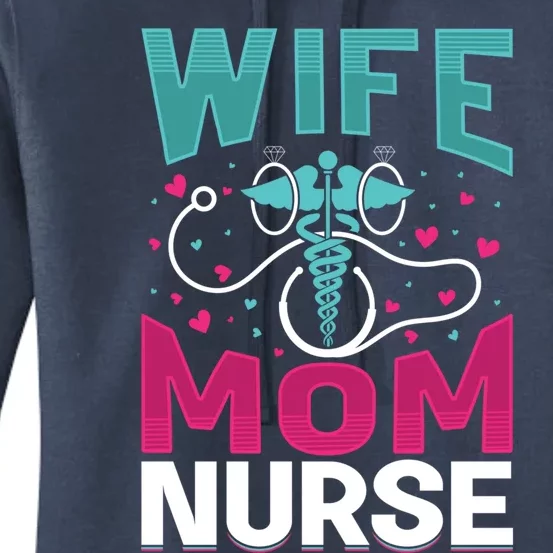 Mothers Day Wife Mom Nurse Rn Lpn For Nurses Great Gift Women's Pullover Hoodie