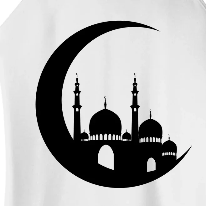 Moon Drawing With Mosque Women’s Perfect Tri Rocker Tank