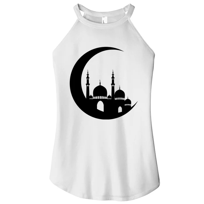 Moon Drawing With Mosque Women’s Perfect Tri Rocker Tank