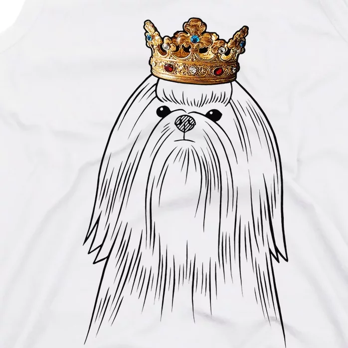 Maltese Dog Wearing Crown Tank Top