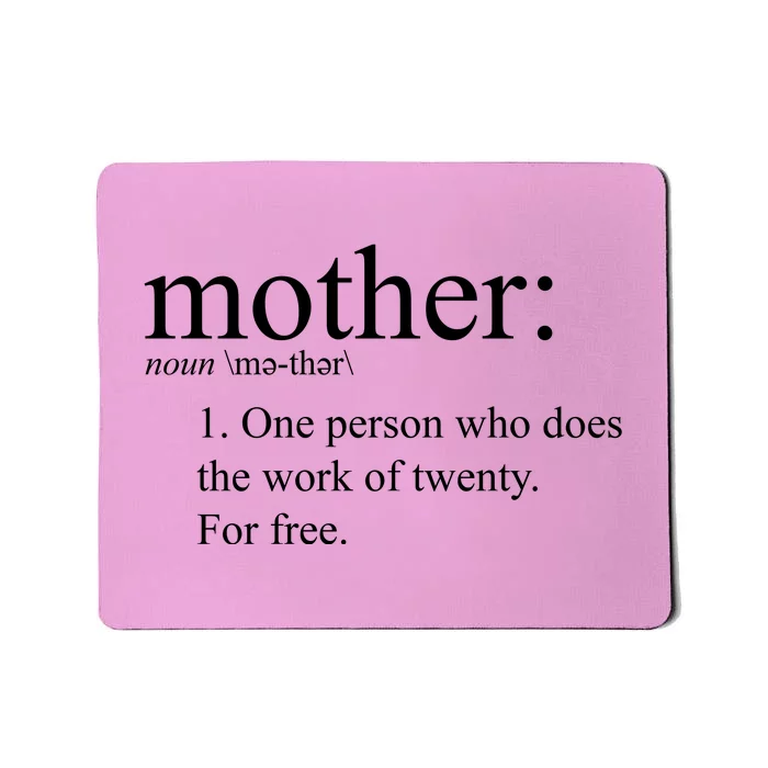 Mother Definition Works For Free Gift For Mom Mousepad