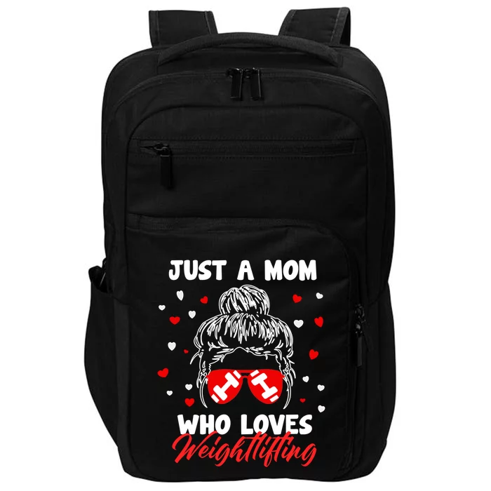 Mother's Day Weightlifting Players Coaches Just A Mom's Gift Impact Tech Backpack