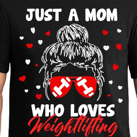 Mother's Day Weightlifting Players Coaches Just A Mom's Gift Pajama Set