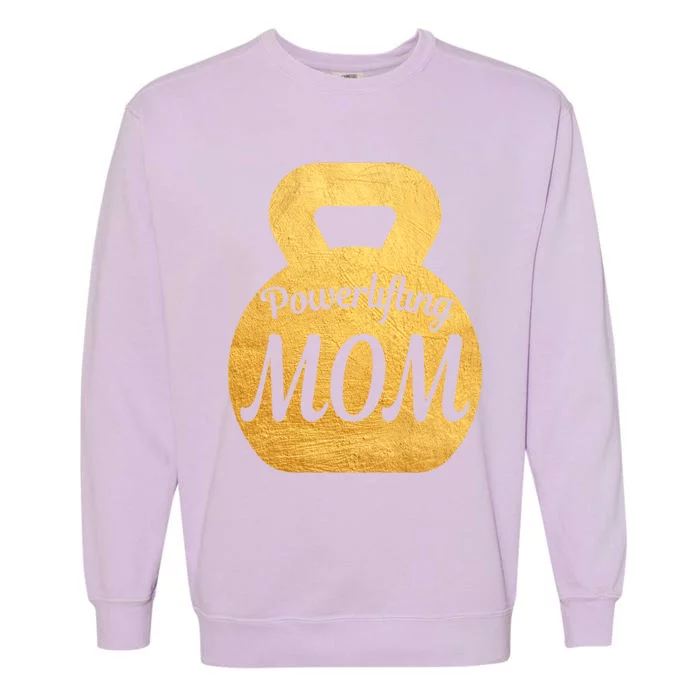 Mother's Day Workout Kettlebell Powerlifting Mom Gift Garment-Dyed Sweatshirt