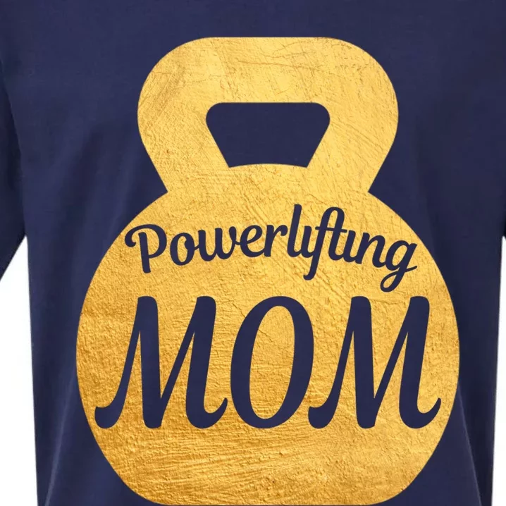 Mother's Day Workout Kettlebell Powerlifting Mom Gift Sueded Cloud Jersey T-Shirt