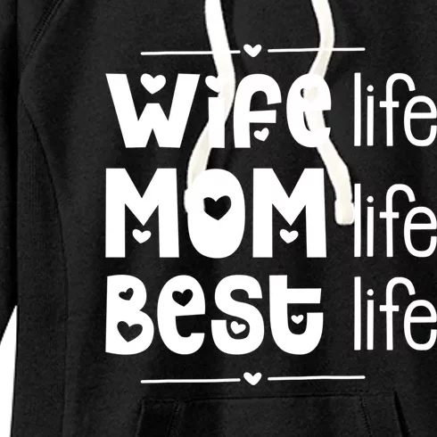 Mother's Day Wife Mom Life Boss Unique Gift Women's Fleece Hoodie