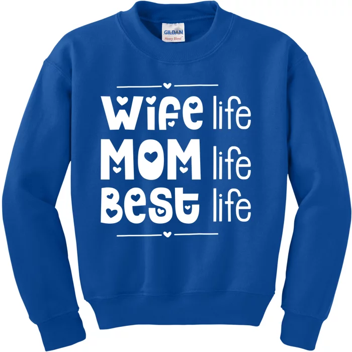 Mother's Day Wife Mom Life Boss Unique Gift Kids Sweatshirt