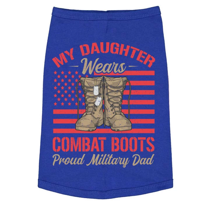 My Daughter Wears Combat Boots Usa Flag Proud Army Dad Meaningful Gift Doggie Tank